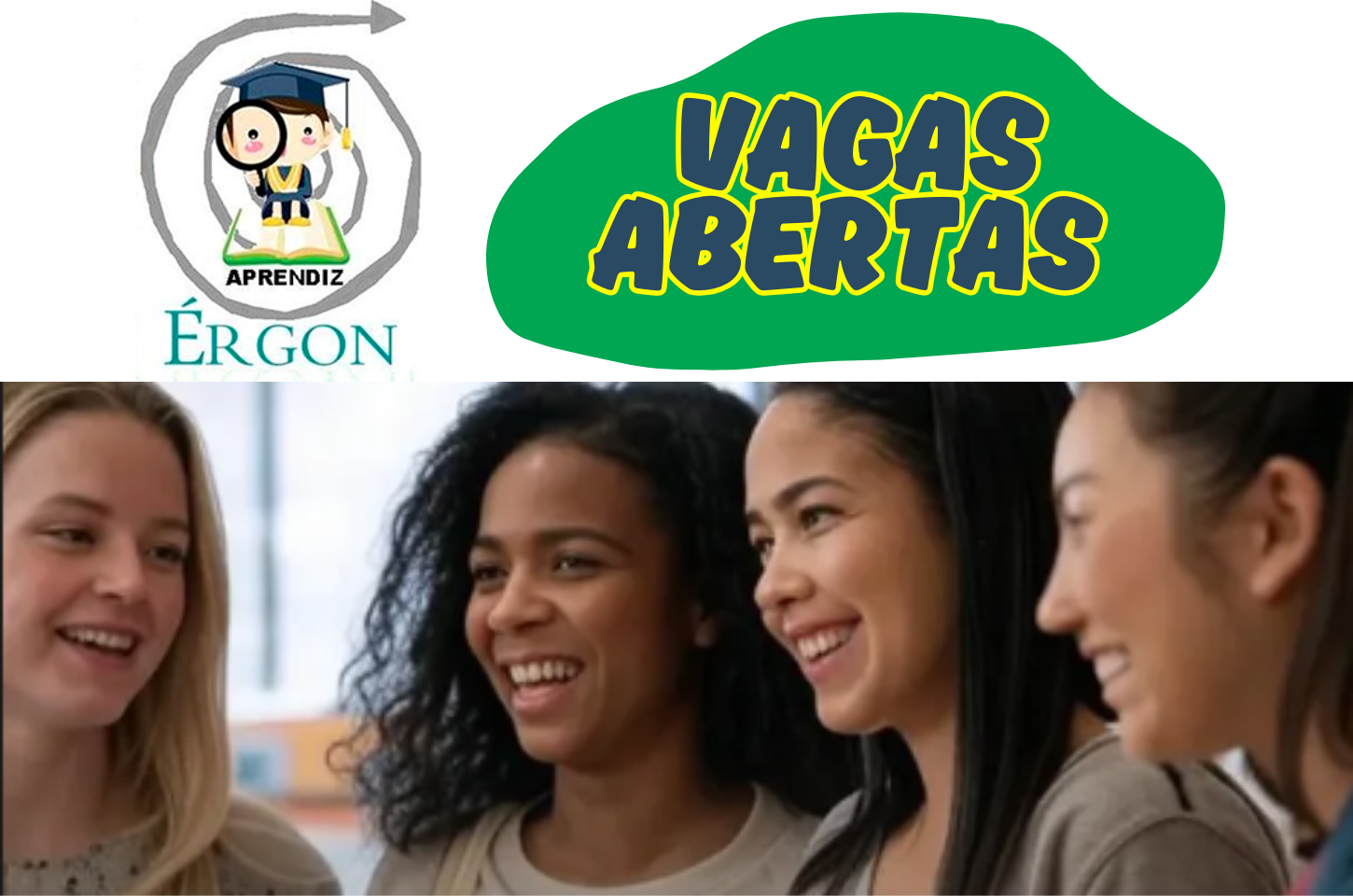 Instituto Érgon abre vagas de Jovem Aprendiz para mulheres de 18 a 22 anos na região