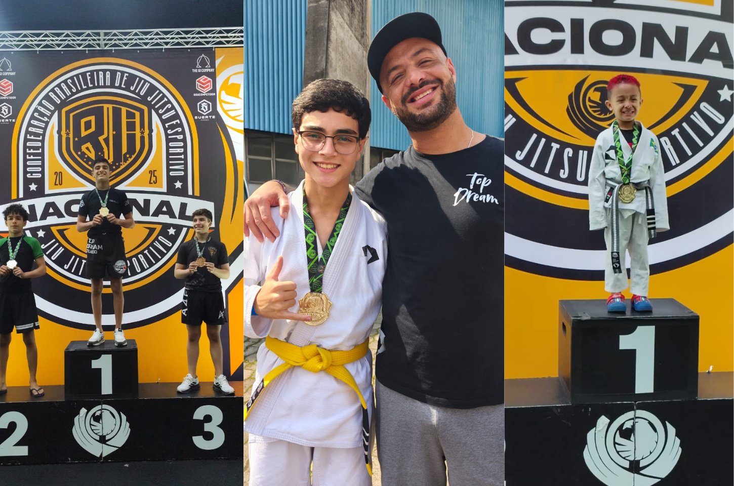 Academia Top Dream Studio conquista 16 medalhas no Campeonato Nacional da CBJJE