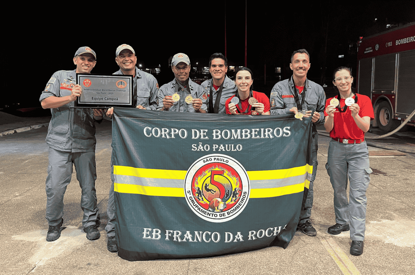 Bombeiros de Franco da Rocha são campeões estaduais de salvamento veicular