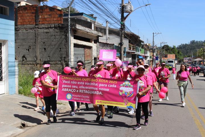 Comunidade se mobiliza em caminhada pela prevenção ao câncer de mama em Laranjeiras