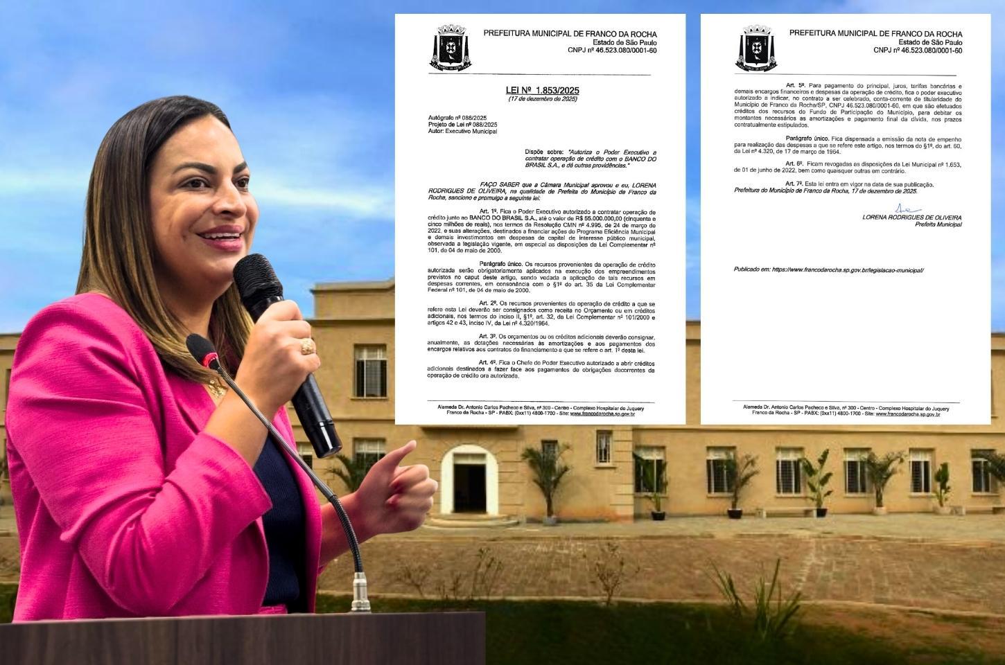 Prefeita Lorena pede à Câmara autorização para empréstimo de até R$ 125 milhões