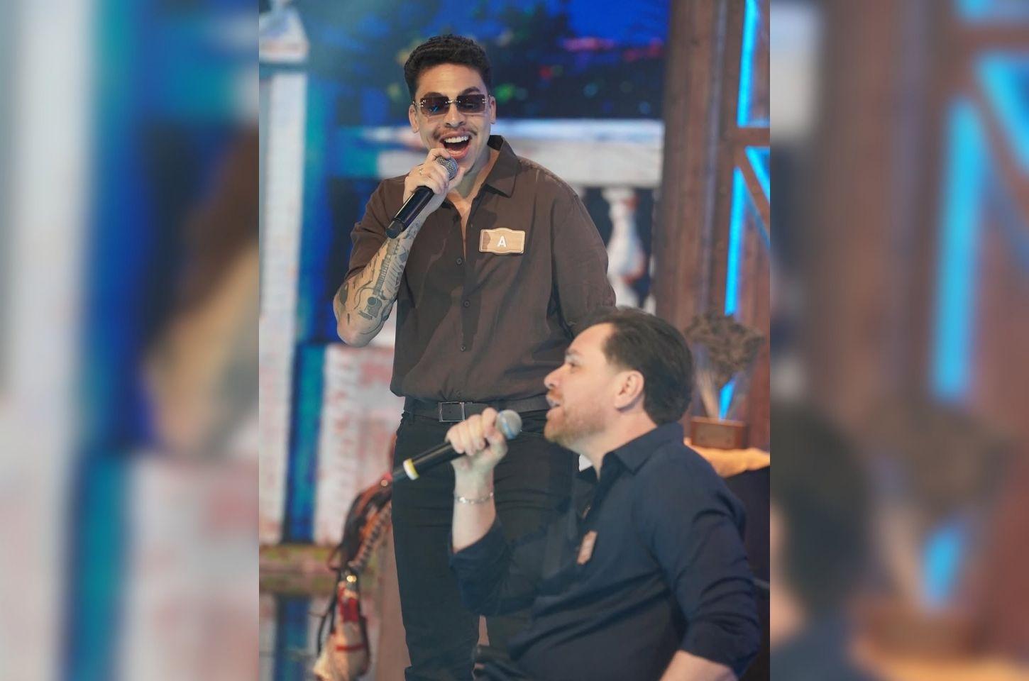 Cantor franco-rochense, Zevedo brilha no novo reality do Caldeirão com Mion