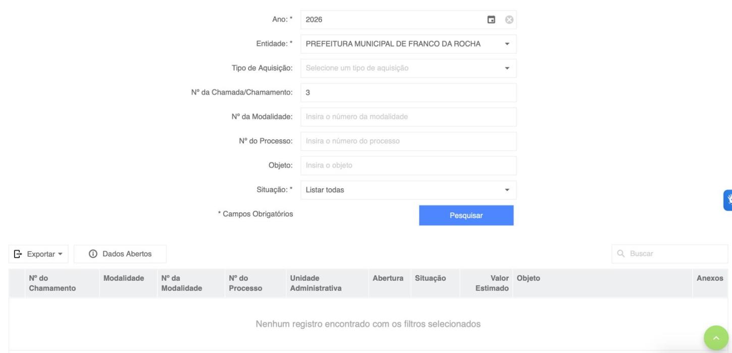 Imagem que comprova a omissão dos contratos