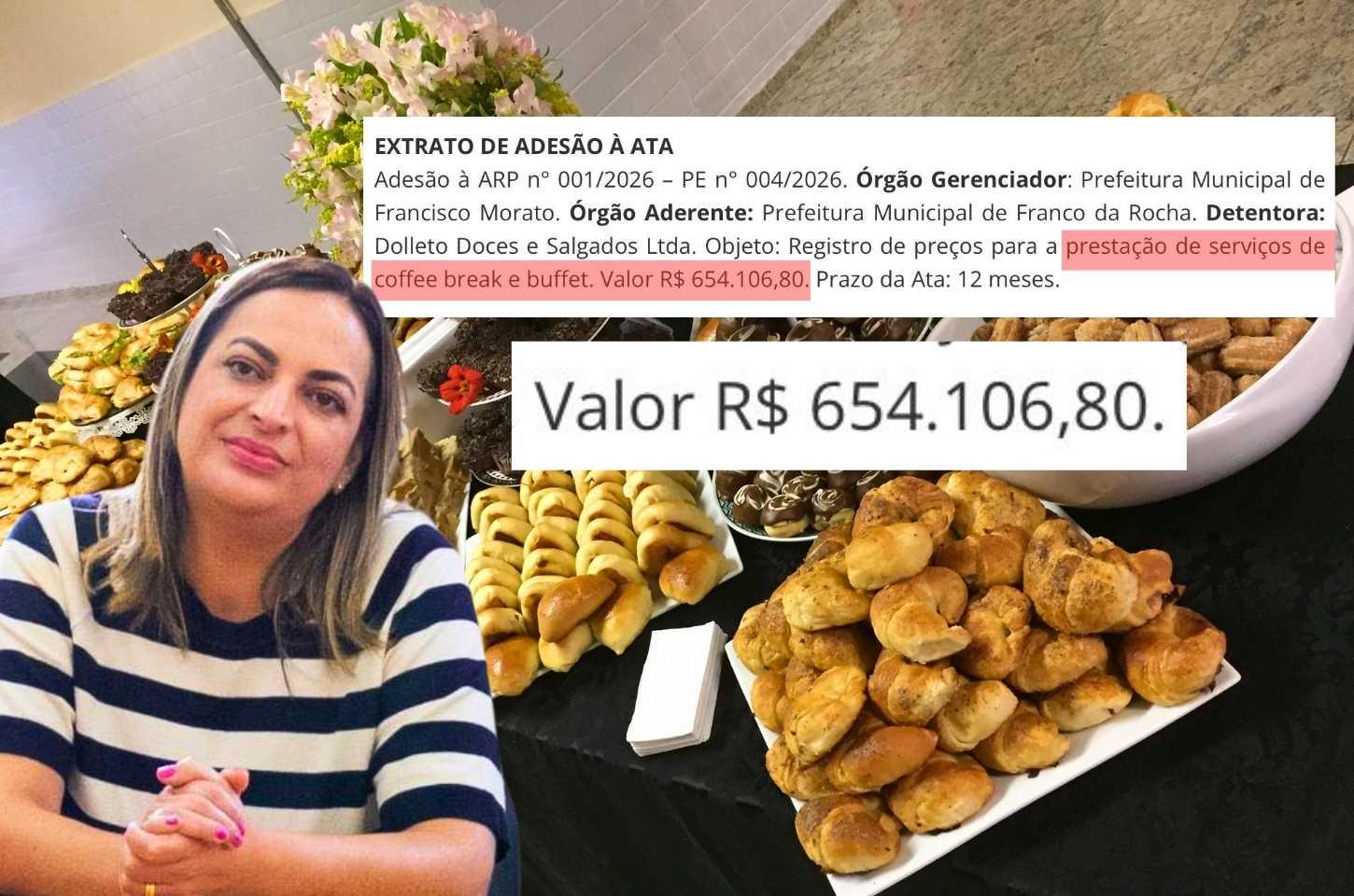 Prefeita Lorena reserva mais de R$ 650 mil para petiscos e café em meio a pedido de empréstimo milionário