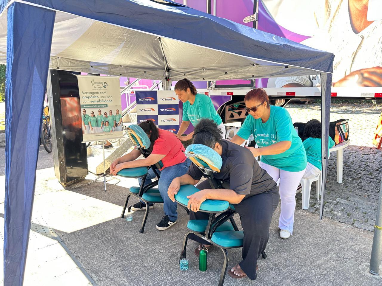 Estação de Jundiaí da TIC Trens recebe sessões gratuitas de massoterapia no dia internacional do Autocuidado nesta sexta-feira (24)