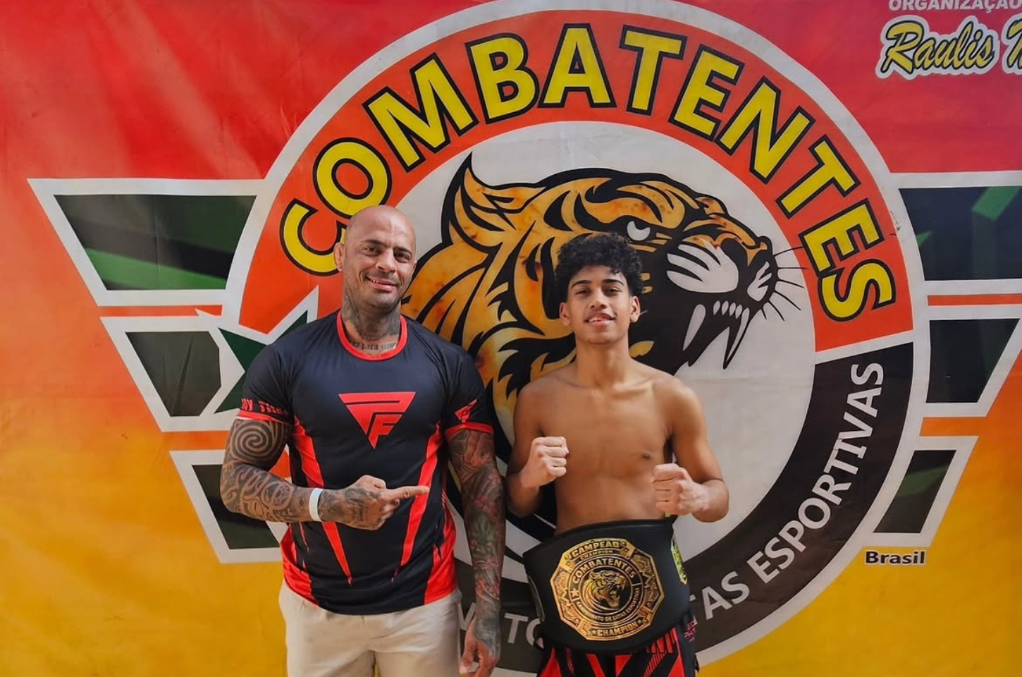 Guilherme “Pirulito” de Franco da Rocha é campeão no evento Combatentes 