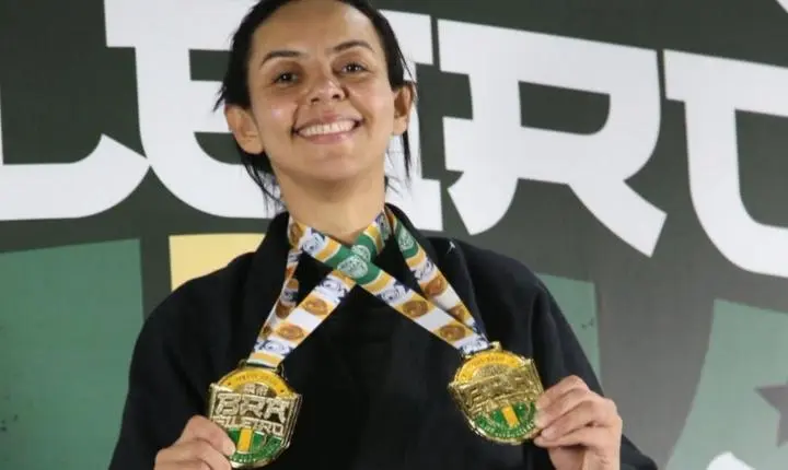Patricia Silva, diretora do Instituto Federal de Franco da Rocha, conquista dois títulos no Campeonato Brasileiro de Jiu-Jitsu